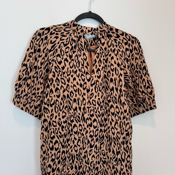 Anthropologie Mackenzie Mock Neck Tunic Puff Sleeve Midi Dress XS - Picture 7 of 13